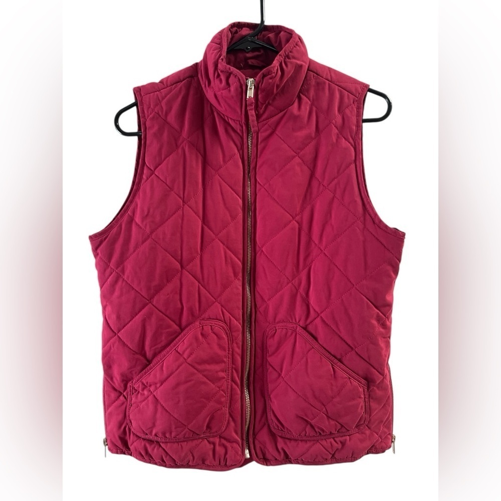 Miami pink quilted zip up vest